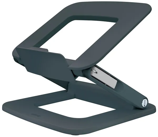 Leitz Ergo verstellbarer Multi-Winkel-Laptopständer, 80 % recycelter Kunststoff, dunkelgrau