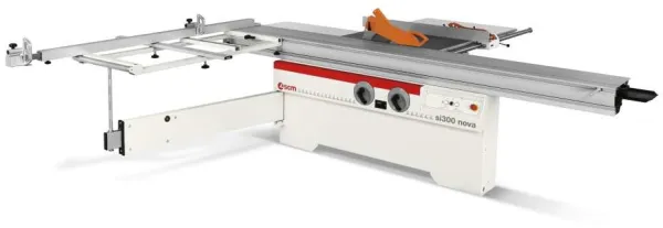 SCM Kreissäge, SI 300 NOVA mit neigbarem Sägeblatt und Rolltisch.
